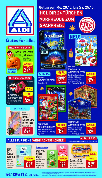 Aldi Nord Prospekt 23.10.2025