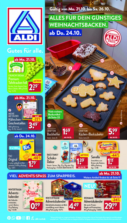 Aldi Nord Prospekt 24.10.2024