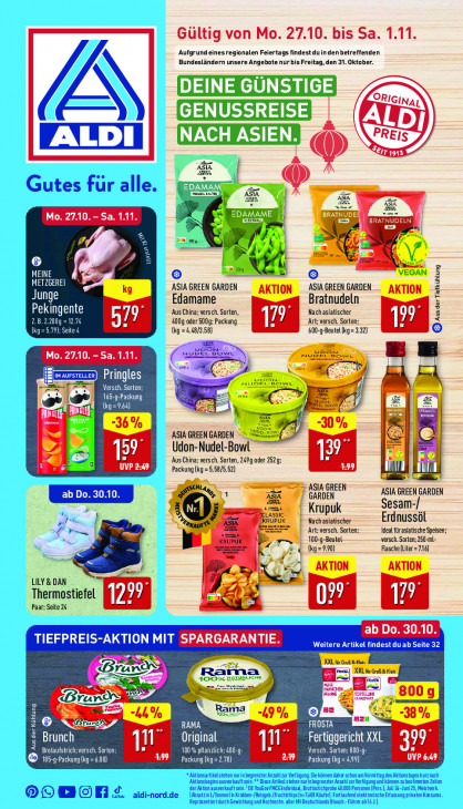 Aldi Nord Prospekt 30.10.2025