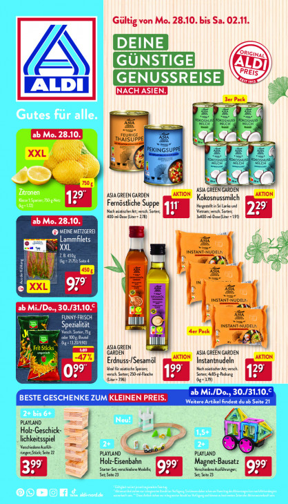 Aldi Nord Prospekt 30.10.2024