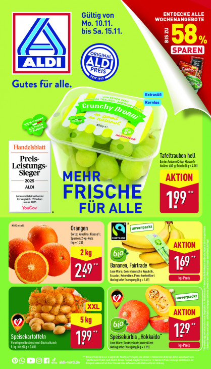 Aldi Nord Prospekt 13.11.2025