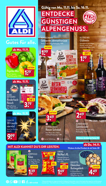 Aldi Nord Prospekt 14.11.2024