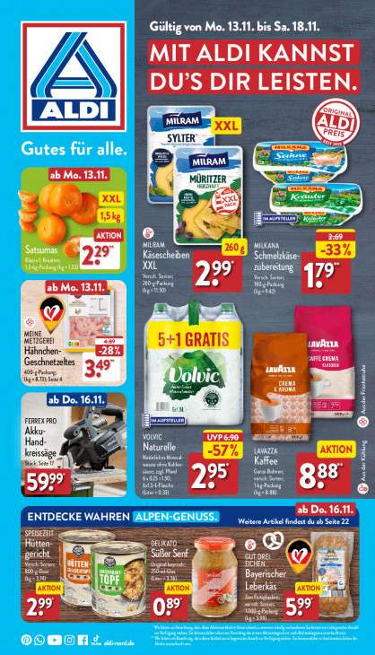 Aldi Nord Prospekt 16.11.2023