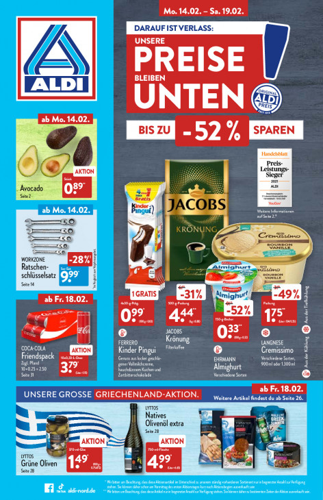 Aldi Nord Prospekt 17.02.2022