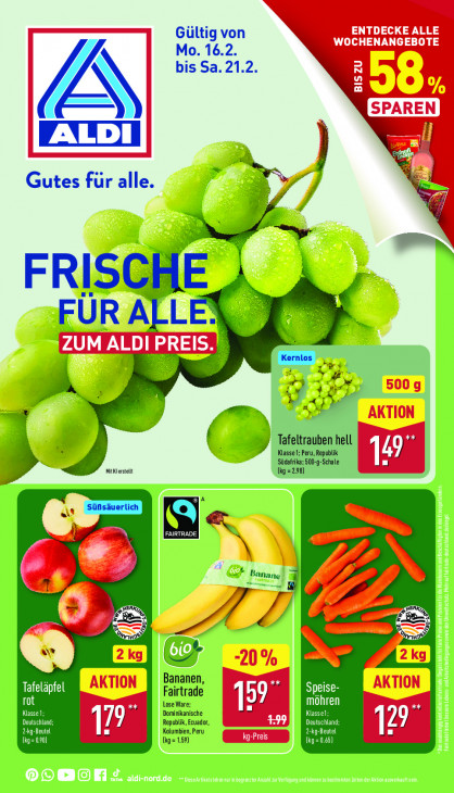 Aldi Nord Prospekt 19.02.2026
