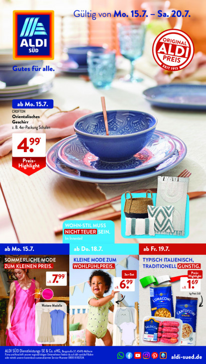Aldi Süd Prospekt 20.07.2024