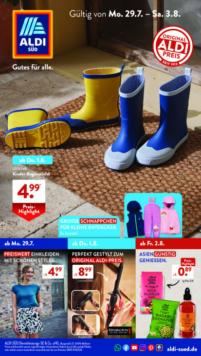 Aldi Süd Prospekt 03.08.2024
