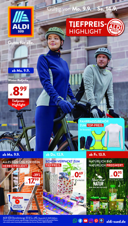 Aldi Süd Prospekt 14.09.2024
