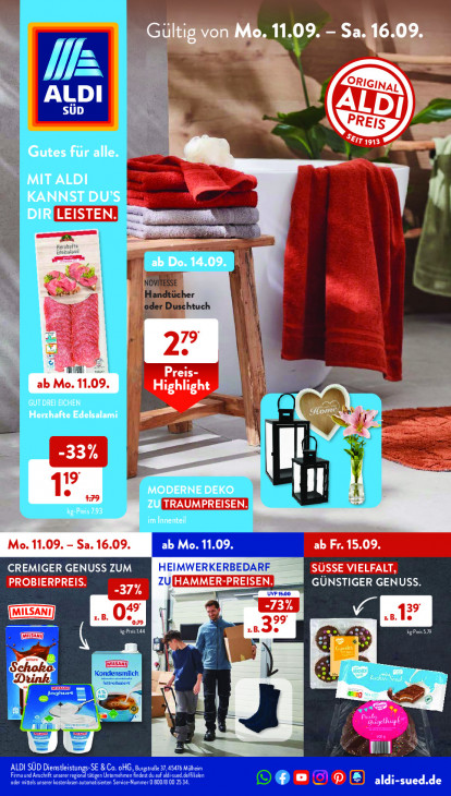Aldi Süd Prospekt 16.09.2023