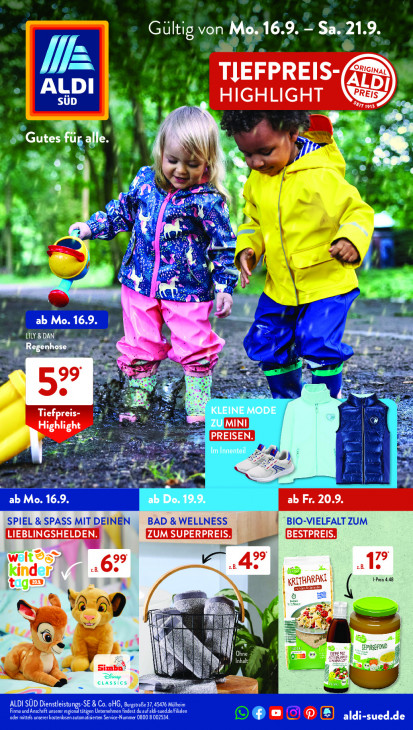 Aldi Süd Prospekt 21.09.2024