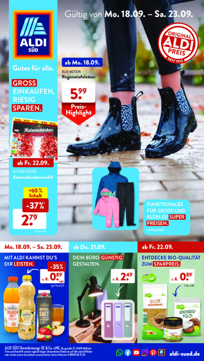Aldi Süd Prospekt 23.09.2023