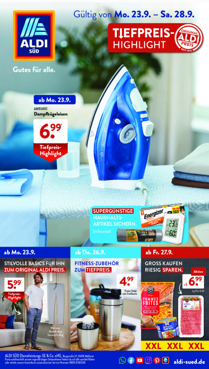 Aldi Süd Prospekt 26.09.2024