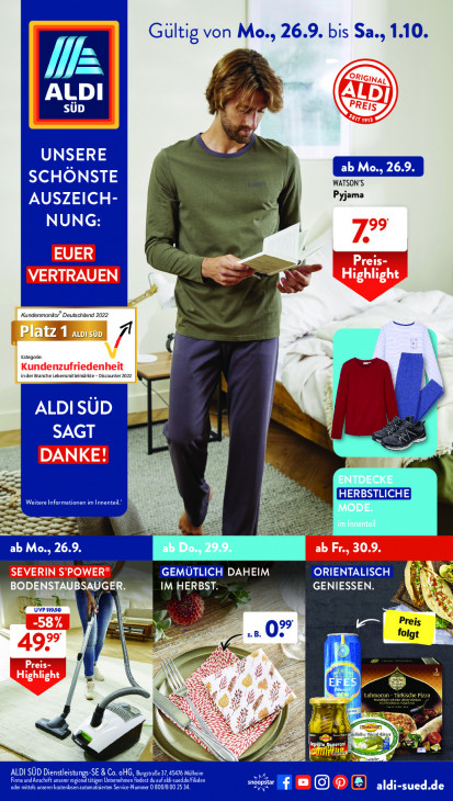 Aldi Süd Prospekt 29.09.2022
