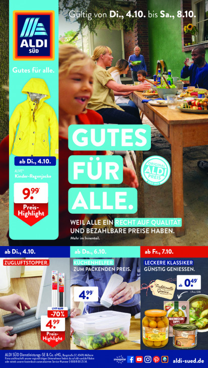 Aldi Süd Prospekt 06.10.2022