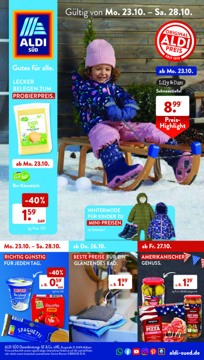 Aldi Süd Prospekt 26.10.2023