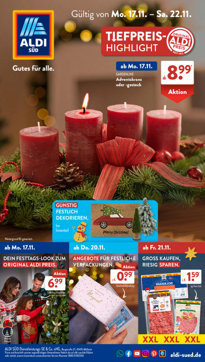 Aldi Süd Prospekt 22.11.2025