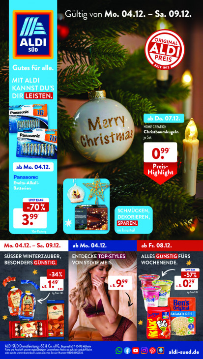 Aldi Süd Prospekt 09.12.2023