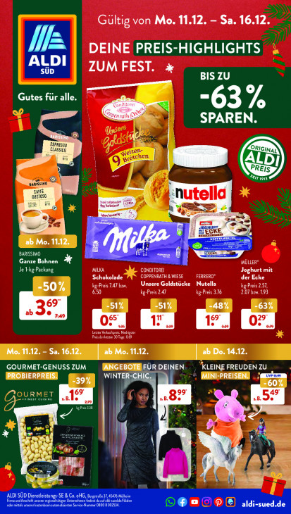 Aldi Süd Prospekt 16.12.2023