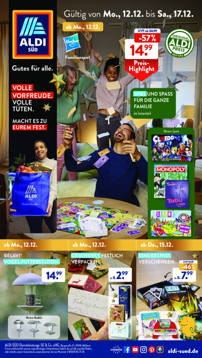 Aldi Süd Prospekt 15.12.2022