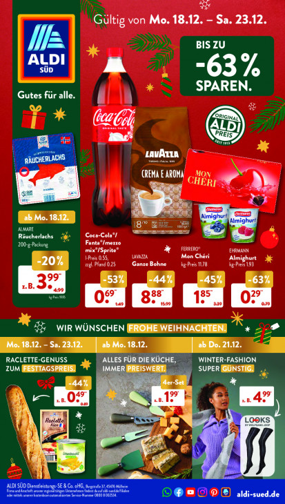 Aldi Süd Prospekt 21.12.2023