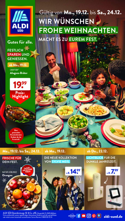 Aldi Süd Prospekt 22.12.2022