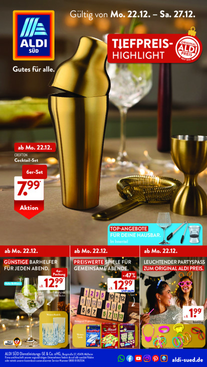Aldi Süd Prospekt 22.12.2025